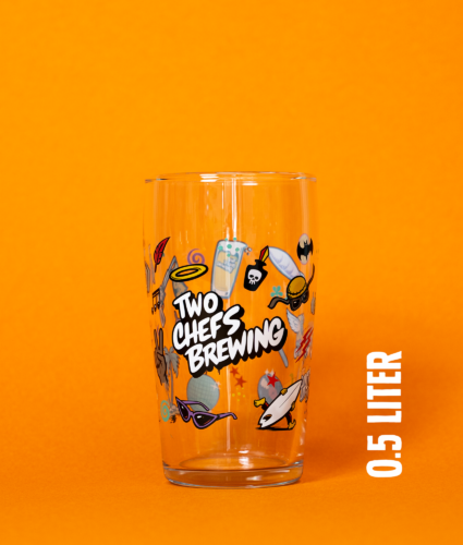 Two Chefs Glazen INHOUD bierglas0 5liter