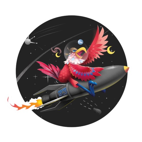 Funky achtergrond webshop